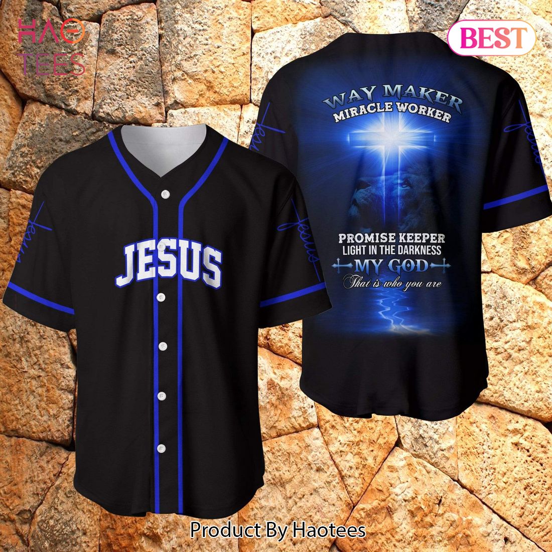 AVAILABLE Amazing Jesus Lion Way Maker Miracle Worker Lion King Blue Black Baseball Jersey AVAILABLE Amazing Jesus Lion Way Maker Miracle Worker Lion King Blue Black Baseball Jersey