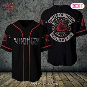AVAILABLE Amazing Viking Sons Of Odin Valhalla Black Baseball Jersey