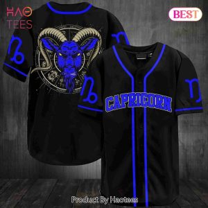 AVAILABLE Awesome Capricorn Zodiac Blue Black Baseball Jersey
