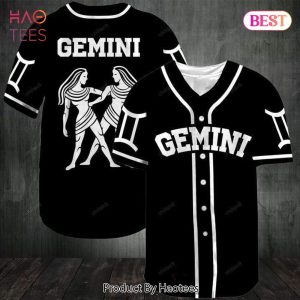 AVAILABLE B&W Zodiac Gemini Baseball Jersey Kv
