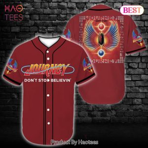AVAILABLE Band Journey Red Baseball Tee Jersey Shirt Unisex Men Women