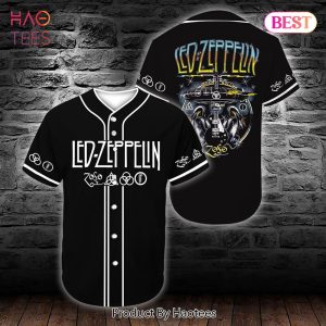 AVAILABLE Band Led Zeppelin Black Baseball Tee Jersey Shirt Unisex Men Women