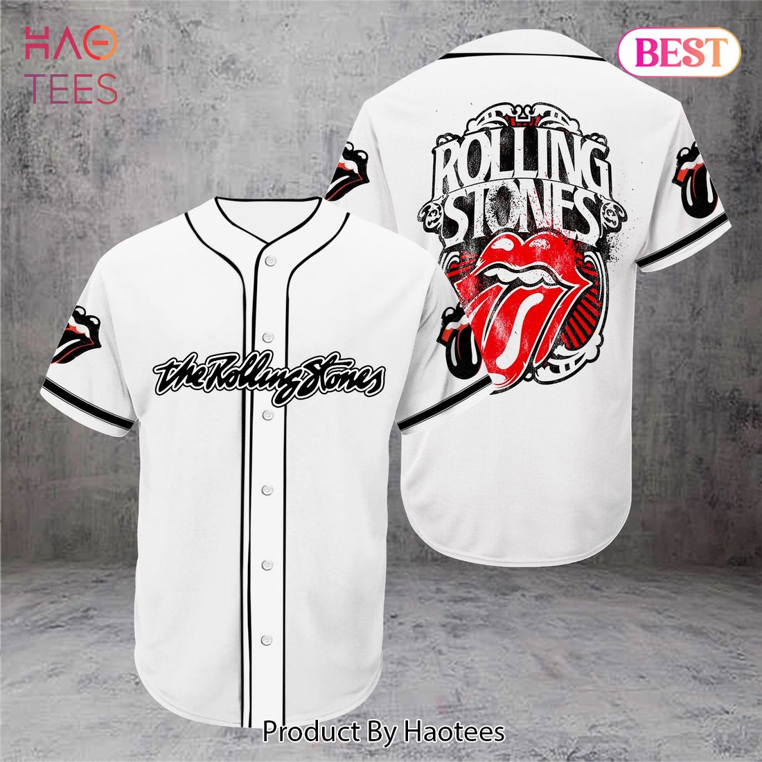 AVAILABLE Band The Rolling Stones White Baseball Tee Jersey Shirt Unisex Men Women Luxury Store