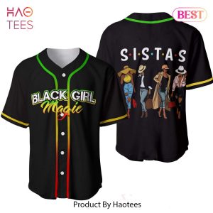 AVAILABLE Black Girl Magic Sistas Afro Women Baseball Jersey Kv