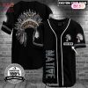 AVAILABLE Black Native American Headdress Chief Baseball Jersey