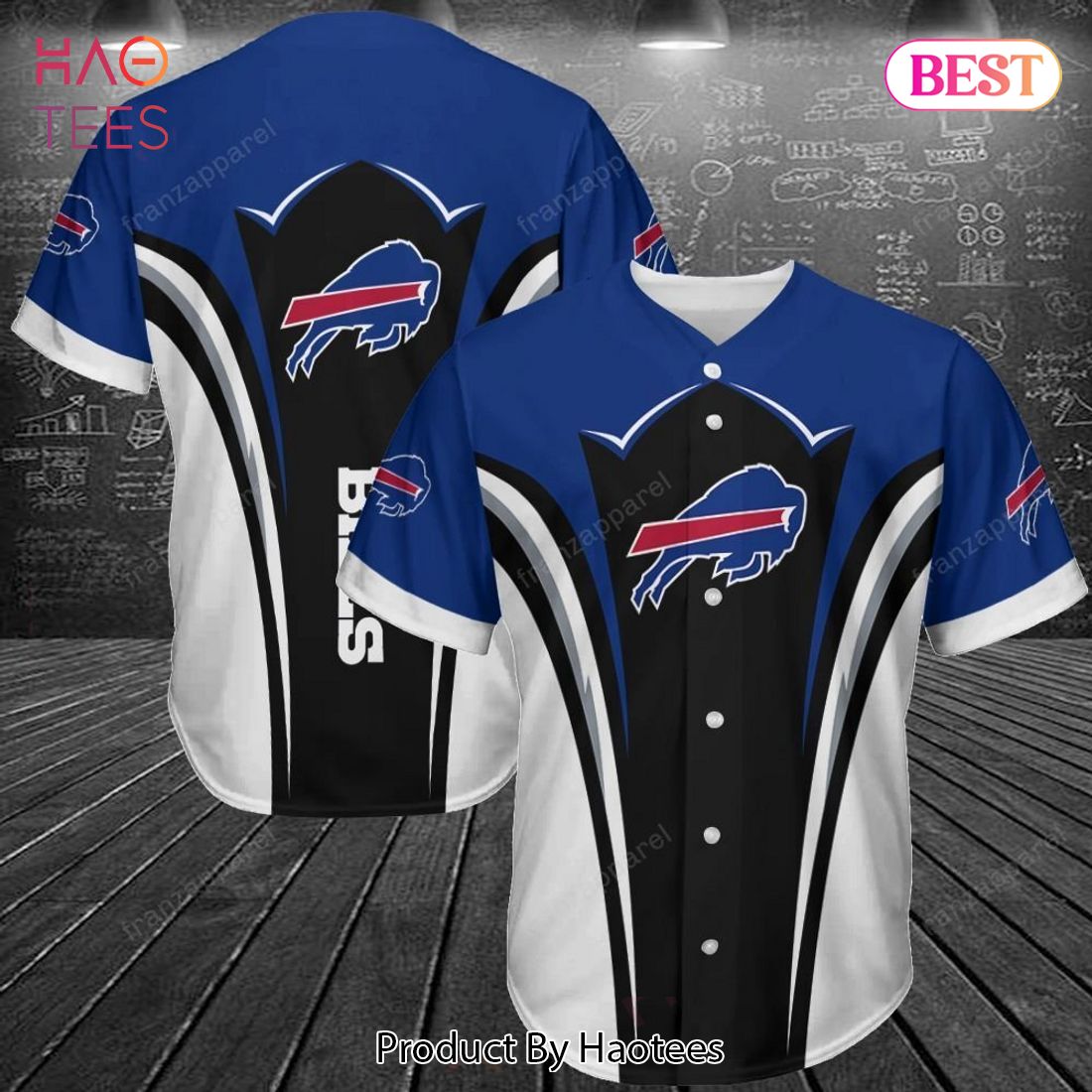 AVAILABLE Buffalo Bills Baseball Jersey 294