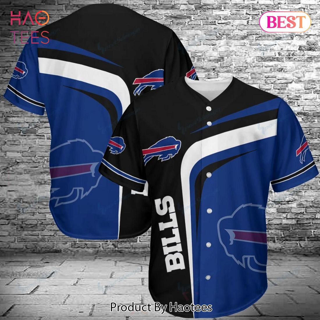 AVAILABLE Buffalo Bills Baseball Jersey 414 AVAILABLE Buffalo Bills Baseball Jersey 414