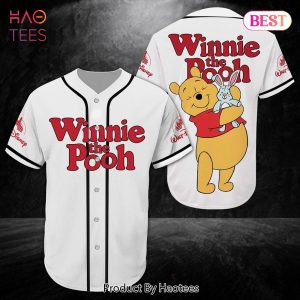 AVAILABLE Cartoon Character Pooh Color Baseball Tee Jersey Shirt White All Over Printed 3D Unisex Men Women