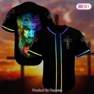 AVAILABLE Christian Jesus Black Baseball Jersey