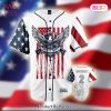 AVAILABLE Confident Pit Bull American Flag Baseball Jersey Kv AVAILABLE Confident Pit Bull American Flag Baseball Jersey Kv