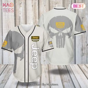 AVAILABLE Cool Jeep White Baseball Jersey