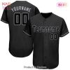 AVAILABLE Custom Black Black Kelly Green Authentic Baseball Jersey AVAILABLE Custom Black Black Kelly Green Authentic Baseball Jersey