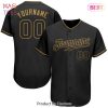 AVAILABLE Custom Black Black Light Blue Authentic Baseball Jersey AVAILABLE Custom Black Black Light Blue Authentic Baseball Jersey