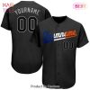 AVAILABLE Custom Black Black Pink Authentic Baseball Jersey AVAILABLE Custom Black Black Pink Authentic Baseball Jersey