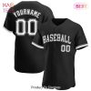 AVAILABLE Custom Black White Gray Baseball Jersey AVAILABLE Custom Black White Gray Baseball Jersey