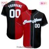 AVAILABLE Custom Black White Red Old Gold Authentic Split Fashion Baseball Jersey AVAILABLE Custom Black White Red Old Gold Authentic Split Fashion Baseball Jersey
