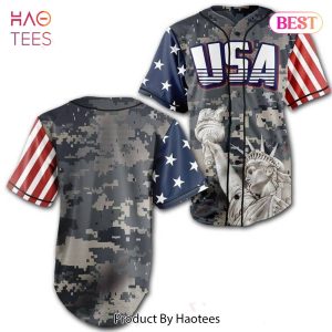 AVAILABLE Custom Camo American Baseball Jersey