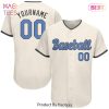 AVAILABLE Custom Cream Black Orange Baseball Jersey AVAILABLE Custom Cream Black Orange Baseball Jersey