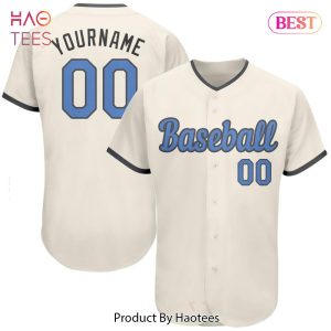 AVAILABLE Custom Cream Light Blue Dark Gray Authentic FatherS Day Baseball Jersey