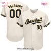 AVAILABLE Custom Cream Black Red Authentic Baseball Jersey AVAILABLE Custom Cream Black Red Authentic Baseball Jersey