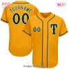 AVAILABLE Custom Gold Black White Authentic Baseball Jersey