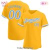 AVAILABLE Custom Gold Green White Baseball Jersey
