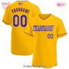 AVAILABLE Custom Gold Purple White Authentic Baseball Jersey AVAILABLE Custom Gold Purple White Authentic Baseball Jersey