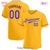 AVAILABLE Custom Gold Purple White Authentic Baseball Jersey