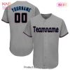 AVAILABLE Custom Gray Gray Royal Authentic Baseball Jersey