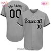 AVAILABLE Custom Gray Black Powder Blue Authentic Baseball Jersey AVAILABLE Custom Gray Black Powder Blue Authentic Baseball Jersey