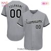 AVAILABLE Custom Gray Green Gold Authentic Baseball Jersey AVAILABLE Custom Gray Green Gold Authentic Baseball Jersey