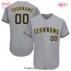AVAILABLE Custom Gray Navy Gold Authentic Baseball Jersey