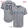 AVAILABLE Custom Gray Gray Royal Authentic Baseball Jersey