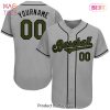 AVAILABLE Custom Gray Navy Red Baseball Jersey AVAILABLE Custom Gray Navy Red Baseball Jersey