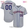 AVAILABLE Custom Gray Red Royal Baseball Jersey AVAILABLE Custom Gray Red Royal Baseball Jersey