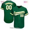AVAILABLE Custom Kelly Green Old Gold Black Authentic Baseball Jersey AVAILABLE Custom Kelly Green Old Gold Black Authentic Baseball Jersey