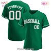 AVAILABLE Custom Kelly Green White Gold Baseball Jersey AVAILABLE Custom Kelly Green White Gold Baseball Jersey
