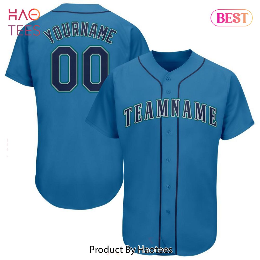 AVAILABLE Custom Light Blue Navy Aqua Baseball Jersey AVAILABLE Custom Light Blue Navy Aqua Baseball Jersey
