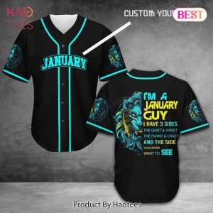 AVAILABLE Custom Month Lion IM A Guy I Have Three Sides 3D Baseball Jersey H