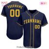 AVAILABLE Custom Navy Gold Authentic Baseball Jersey AVAILABLE Custom Navy Gold Authentic Baseball Jersey