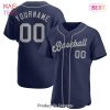 AVAILABLE Custom Navy Gray Aqua Baseball Jersey AVAILABLE Custom Navy Gray Aqua Baseball Jersey