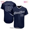 AVAILABLE Custom Navy Gray Authentic Baseball Jersey AVAILABLE Custom Navy Gray Authentic Baseball Jersey