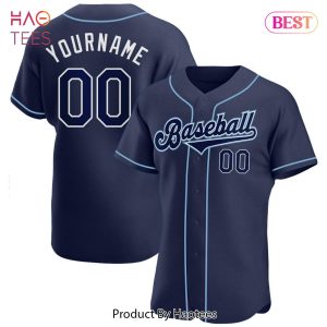 AVAILABLE Custom Navy Navy Powder Blue Authentic Baseball Jersey