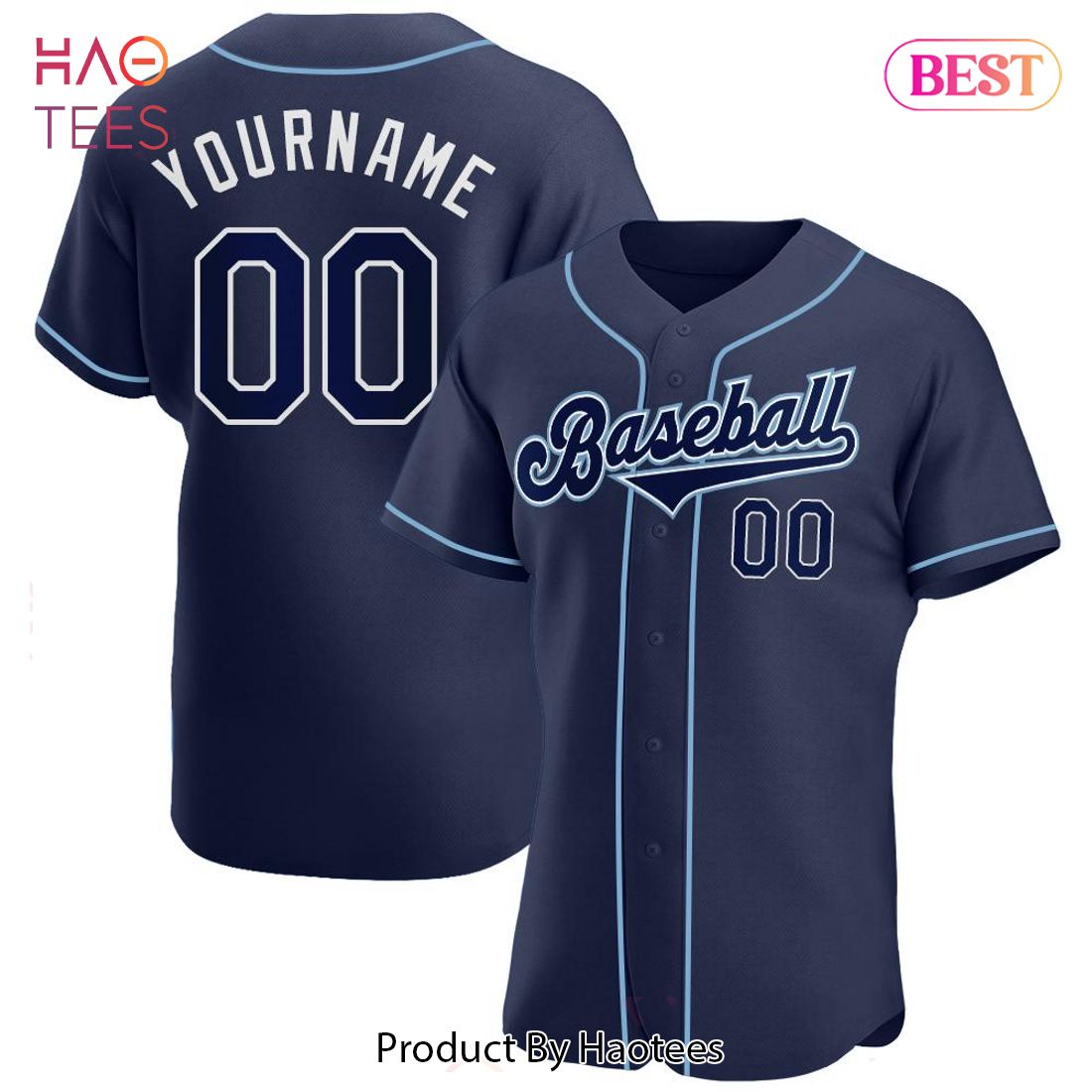 AVAILABLE Custom Navy Navy Powder Blue Authentic Baseball Jersey AVAILABLE Custom Navy Navy Powder Blue Authentic Baseball Jersey