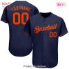 AVAILABLE Custom Navy Orange Authentic Baseball Jersey