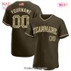 AVAILABLE Custom Olive Camo Khaki Authentic Salute To Service Baseball Jersey