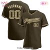 AVAILABLE Custom Olive Camo Khaki Authentic Salute To Service Baseball Jersey
