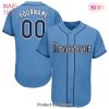 AVAILABLE Custom Powder Blue Navy White Baseball Jersey