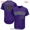 AVAILABLE Custom Purple Black Gray Fade Baseball Jersey AVAILABLE Custom Purple Black Gray Fade Baseball Jersey