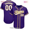 AVAILABLE Custom Purple Black White Baseball Jersey AVAILABLE Custom Purple Black White Baseball Jersey